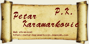 Petar Karamarković vizit kartica